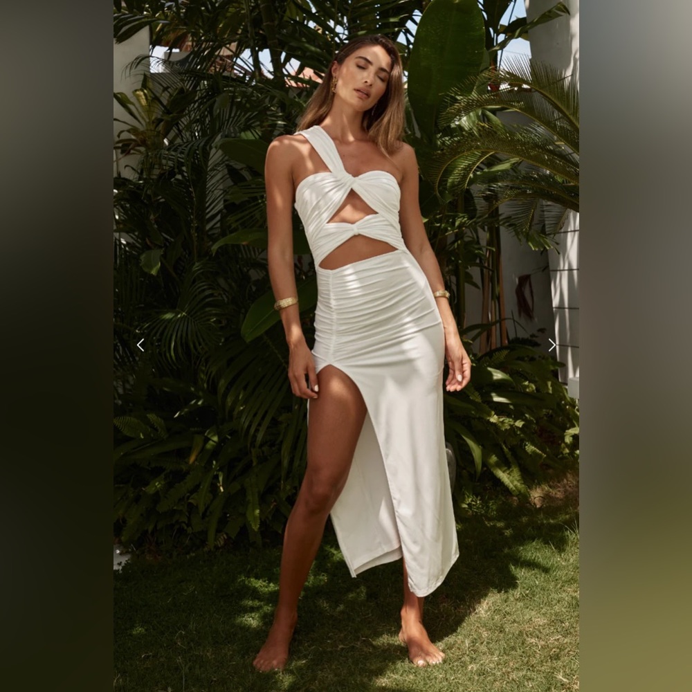 Neave Midaxi Dress - White